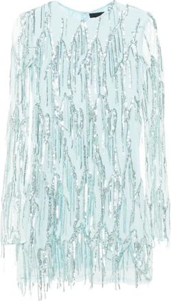 Rotate Pailletten Mini Jurk - Dames - Feestkleedjes - Blauw - L - Pailletten - Kleedjes