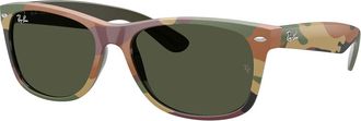 Ray-Ban RB2132 New Wayfarer 682331 Mens Sunglasses Pattern Size 55