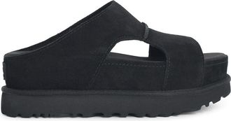 UGG Goldenstar Hi Hausschuhe aus schwarzem Wildleder