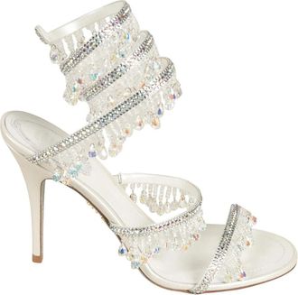 Rene Caovilla Sandalen Wit - Dames - Sandalen met hakken - Wit - 40 EU - Schoenen