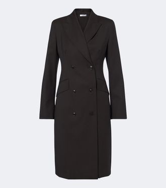 Max Mara Vestido cruzado de lana virgen