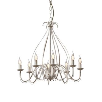 QAZQA L&aacute;mpara de ara&ntilde;a antigua crema 8-luces