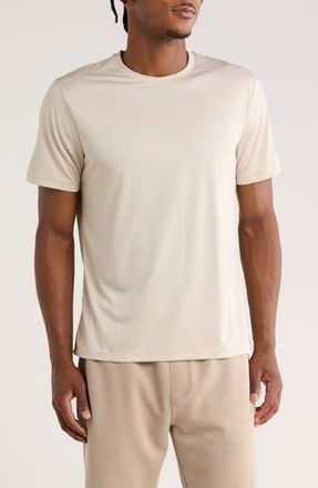 Zella Sprint Crewneck T-Shirt in Beige Pumice at Nordstrom Rack, Size X-Large