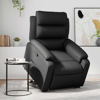 vidaXL Vidaxl - Sill&oacute;n Reclinable Elevable Cuero Artificial Negro