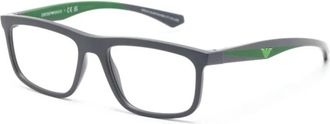 Emporio Armani Optical Frame - Heren - Brillen - Grijs - 53 MM - Nylon - Accessoires