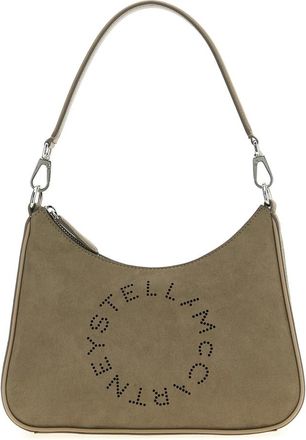 Stella McCartney Small Hobo Alter Suede Schoudertas - Dames - Schoudertassen - Grijs - ONE Size - Su&egrave;de - Tassen