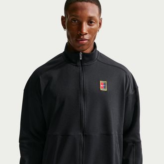 Nike Mens Court Heritage Tennis Jacket in Black | FZ6925-010