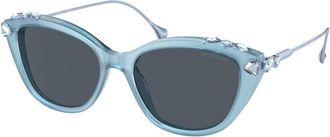 Swarovski SK6010 200487 Womens Sunglasses Blue Size 53