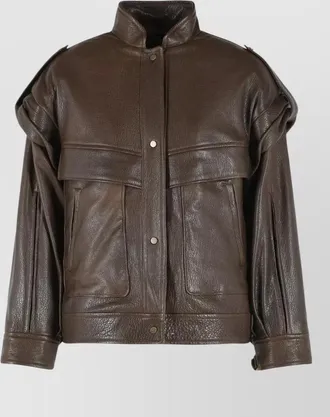 Salvatore Santoro leather single-breasted coat