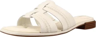 Clarks Schoenen, Dames, Wit, 37 1/2 EU, Leer, Ariany Mule