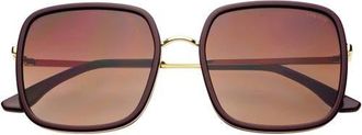 Freyrs Eyewear Cosmo Square Oversized Sunglasses in Chocolate Noir at Nordstrom, Size +0.00