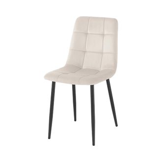 Oresteluchetta Juego De 4 Sillas De Comedor Y Cocina De Terciopelo Con Efecto Acolchado Corf&ugrave; Stock - Beige