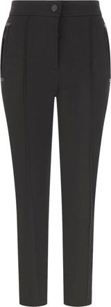Moncler Pantaloni Slim Tapered in Twill Stretch - - Trousers - Donna - Nero - 2XS