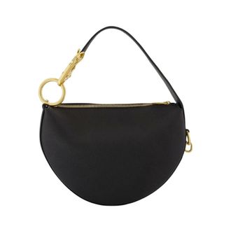 Burberry Handbags, female, Black, Size: ONE SIZE Luna Half-Moon Pouch