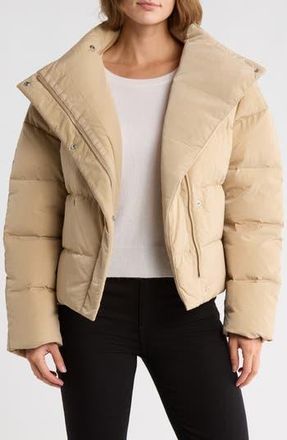 Theory Offset Down Puffer Jacket in Clay at Nordstrom Rack, Size Small