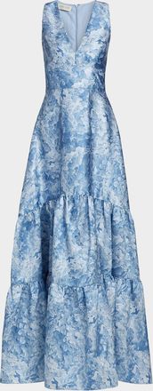 Sachin & Babi Rori Floral Mikado Gown