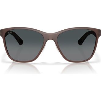 Costa Luna Nueva 57mm Polarized Butterfly Sunglasses in Stormy Sunset /Gray 580G at Nordstrom