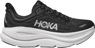 Hoka One One Mens Hoka One One Bondi 9 1162011-BWHT Sneakers Black Lace-Up Running Shoes