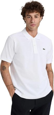 Lacoste Polo Shirt Mens White Pique Cotton Classic Fit Performance UPS964