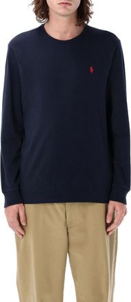 Ralph Lauren Navy Blue Crewneck Logo Sweatshirt