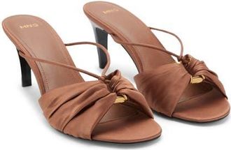 Mango Satin Sandal in Burnt Orange at Nordstrom, Size 8.5Us
