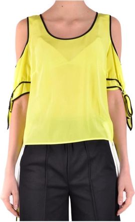 Pinko Chique mouwloze top - Dames - Tops zonder mouwen - Geel - M - Polyester - Tops