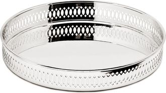Edzard Premium Serviertablett Coro ø 23 cm - edel versilbert und anlaufgeschützt