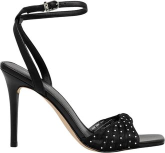 Michael Kors Kiana Sandal - Dames - Sandalen met hakken - Zwart - 40 EU - Leer - Schoenen