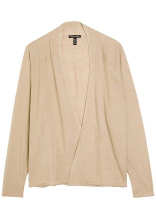 Eileen Fisher Eileen Fisher Fine-knit Linen-blend Cardigan - Natural - L (UK 18-20 / XL)