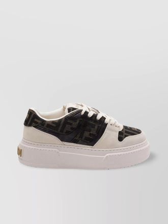 Fendi platform sole jacquard sneakers