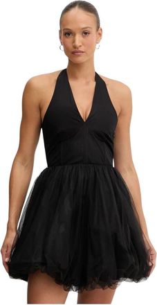 Twinset Abito Corto in Tulle - - Dresses - Donna - Nero - L