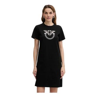 Pinko Pinko, Dames, Jurken, Zwart, Maat: XS Katoen