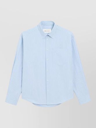Ami cotton shirt button down collar stripes