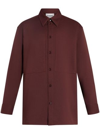 Jil Sander Button-up overhemd met puntkraag - Rood