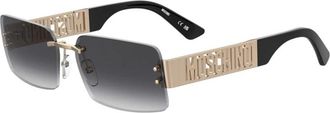 Moschino Mos 169/S Rechthoekige Zonnebril - Dames - Zonnebrillen - Grijs - 61 MM - Accessoires