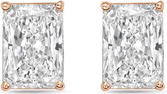 Diana M. Jewels 14Kt Rose Gold 2.00 cts Lab Grown Radiant Cut Diamond Studs