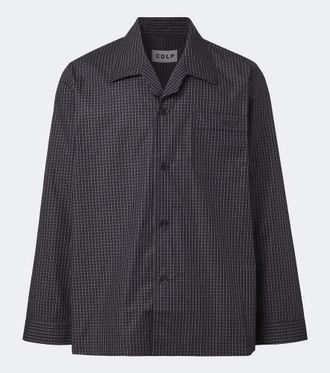 CDLP Checked cotton pajama shirt