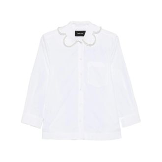 Simone Rocha Dames, Blouses & Shirts, Wit, Maat: 2XS Katoen
