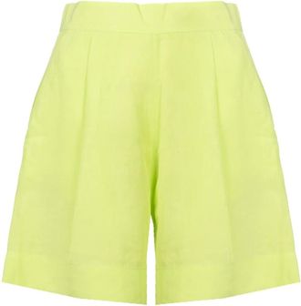 Liu Jo Casual Shorts - Dames - Korte broeken - Groen - Maat: S Linnen