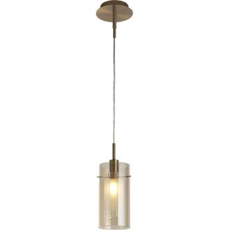 Searchlight Duo iii Pendant - Metallo bronzo e bicchiere di champagne