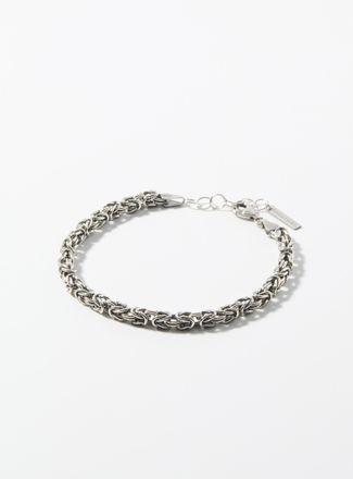Rossetti Mens Silver Byzantine-link bracelet