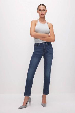 Good American Straight Leg Jeans In Blue