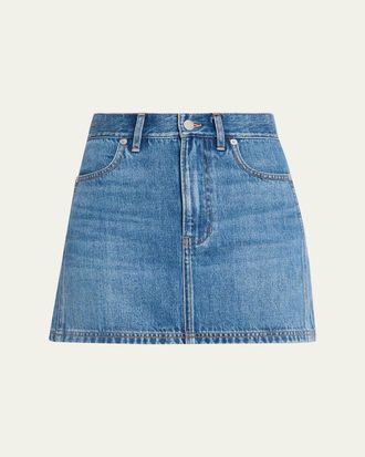 Veronica Beard Zora Denim Mini Skirt