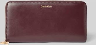 Calvin Klein Portemonnaie mit Logo-Print Modell Aroun in Bordeaux, Größe 1