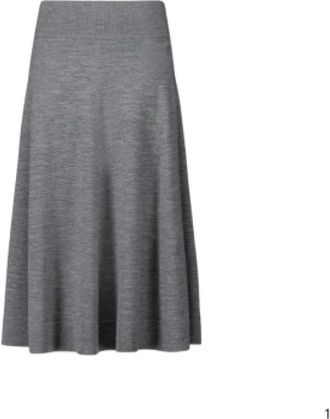 Laurence Bras Eastonia Rok - Dames - Midirokken - Grijs - S - Wol - Rokken