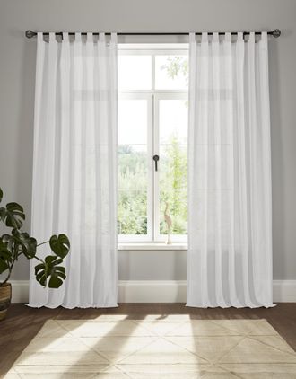 ANDAS Vorhang »Elby 1« Schlaufen 1 Stk. tlg. transparent, basic, monochrom, bis 295 cm Länge