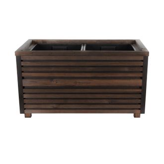 OEM Excelente Macetero De Madera Greenspot Con Listones 80x40x45cm - Elegante Macetero Para Terrazas Y Balcones Para &Aacute;rboles, Arbustos Y Flores - Macetero