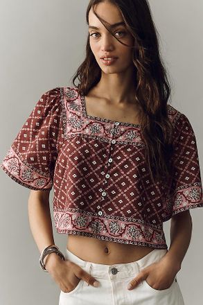Rails Ellen Cotton Short Sleeve Blouse