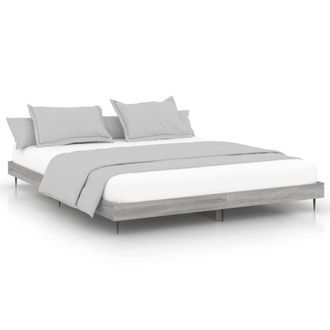 Berkfield Home Bed Frame Grey Sonoma 160x200 cm Engineered Wood