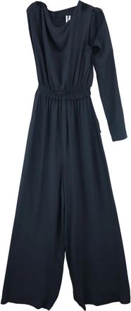 Rick Owens one-shoulder jumpsuit - women - Acetate/Silk - 38 - Black